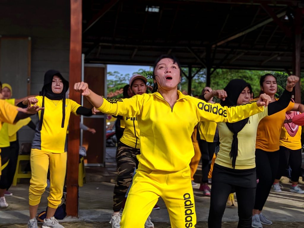 Meriahkan Hari jadi, Sobat Bangilan adakan Senam Bareng Leha Sarminto