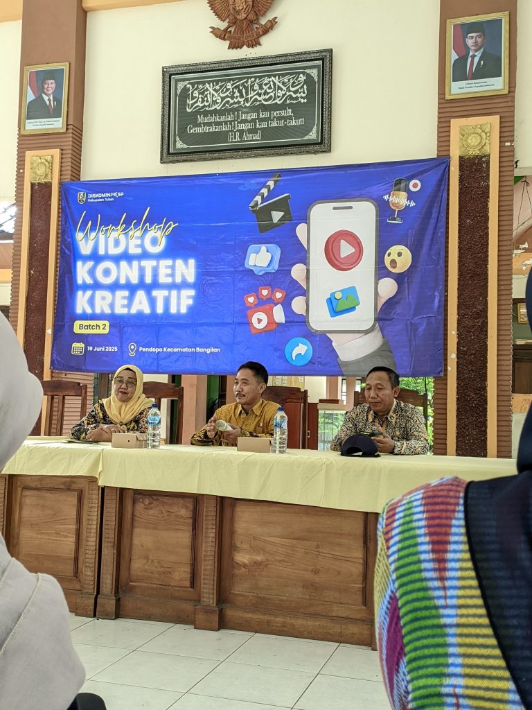 Tiga Anggota SOBAT BANGILAN Ikuti Workshop Video Konten Kreatif dari Dinas Kominfo SP.